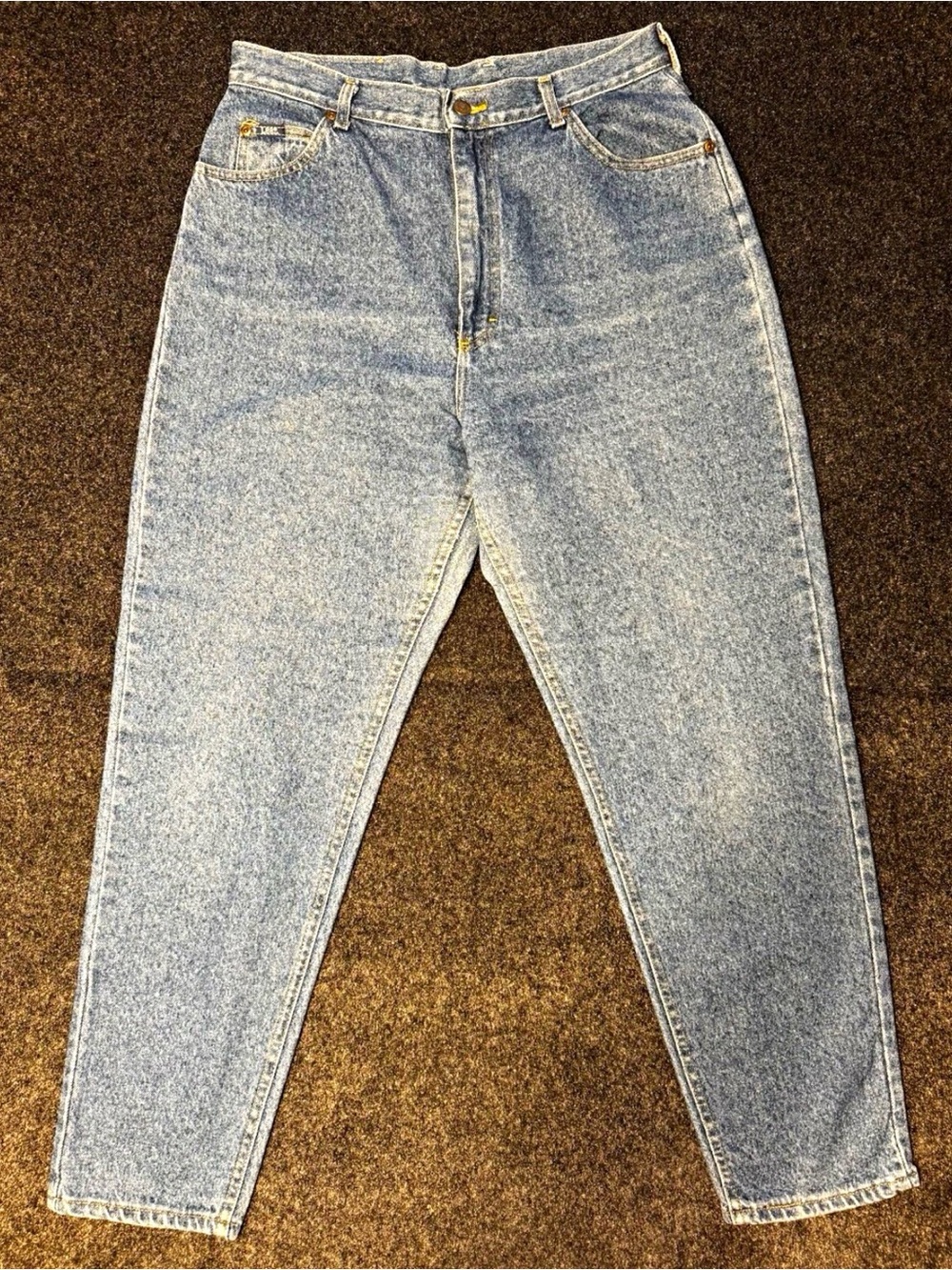 Vintage Lee Jeans Womens 16 M High Rise Mom Jeans USA 100% Cotton